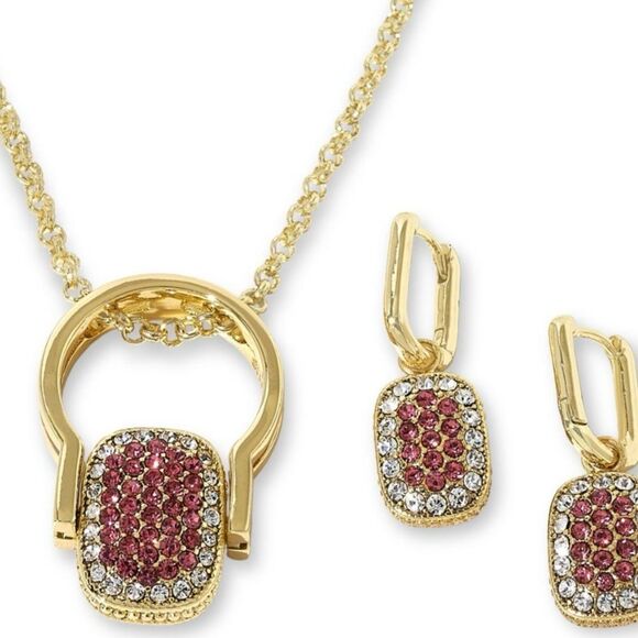 ♥️ Heidi DAUS NEW Elegant Gold and Red Crystal Jewelry Set ♥️ - Picture 3 of 4